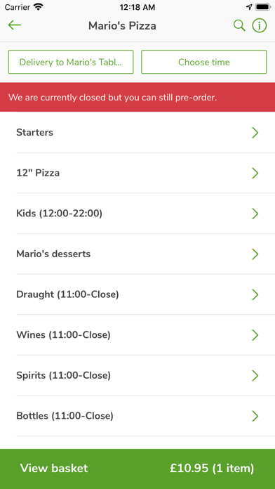 Hendra Holidays – Food & Drink Screenshot