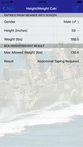 Game screenshot Navy PFA Calc apk