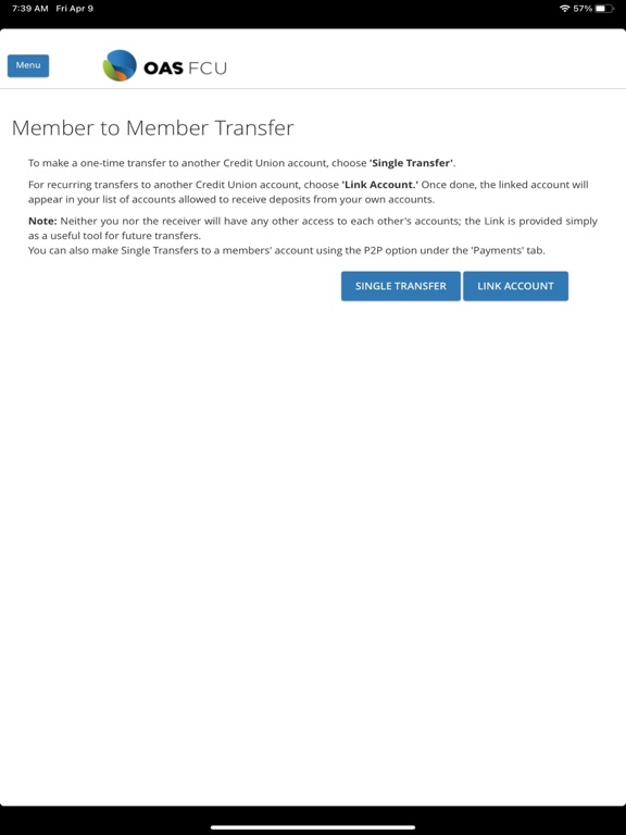 Screenshot #6 pour OAS FCU Mobile