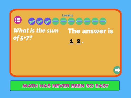 Screenshot #4 pour Maths Calcul Mental Enants App