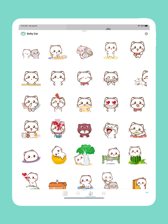 Softy Cat iPad screenshot 4 - Stickers app