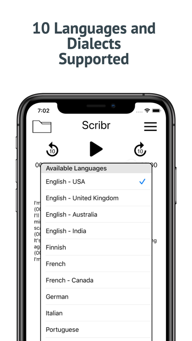 Scribr - Transcribe Speech Screenshot