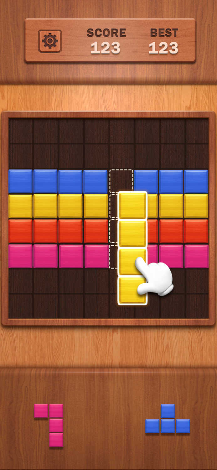 Block Fun Drag Brick Fill Up