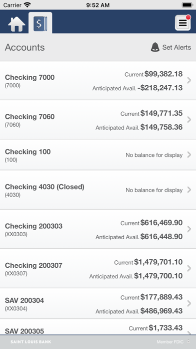 St. Louis Bank Screenshot