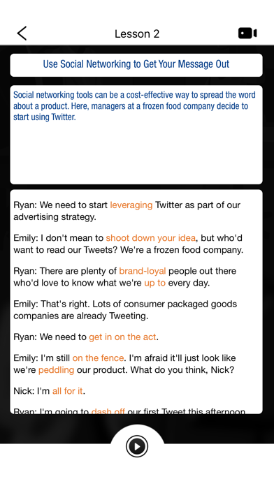 Business English Strategy Screenshot