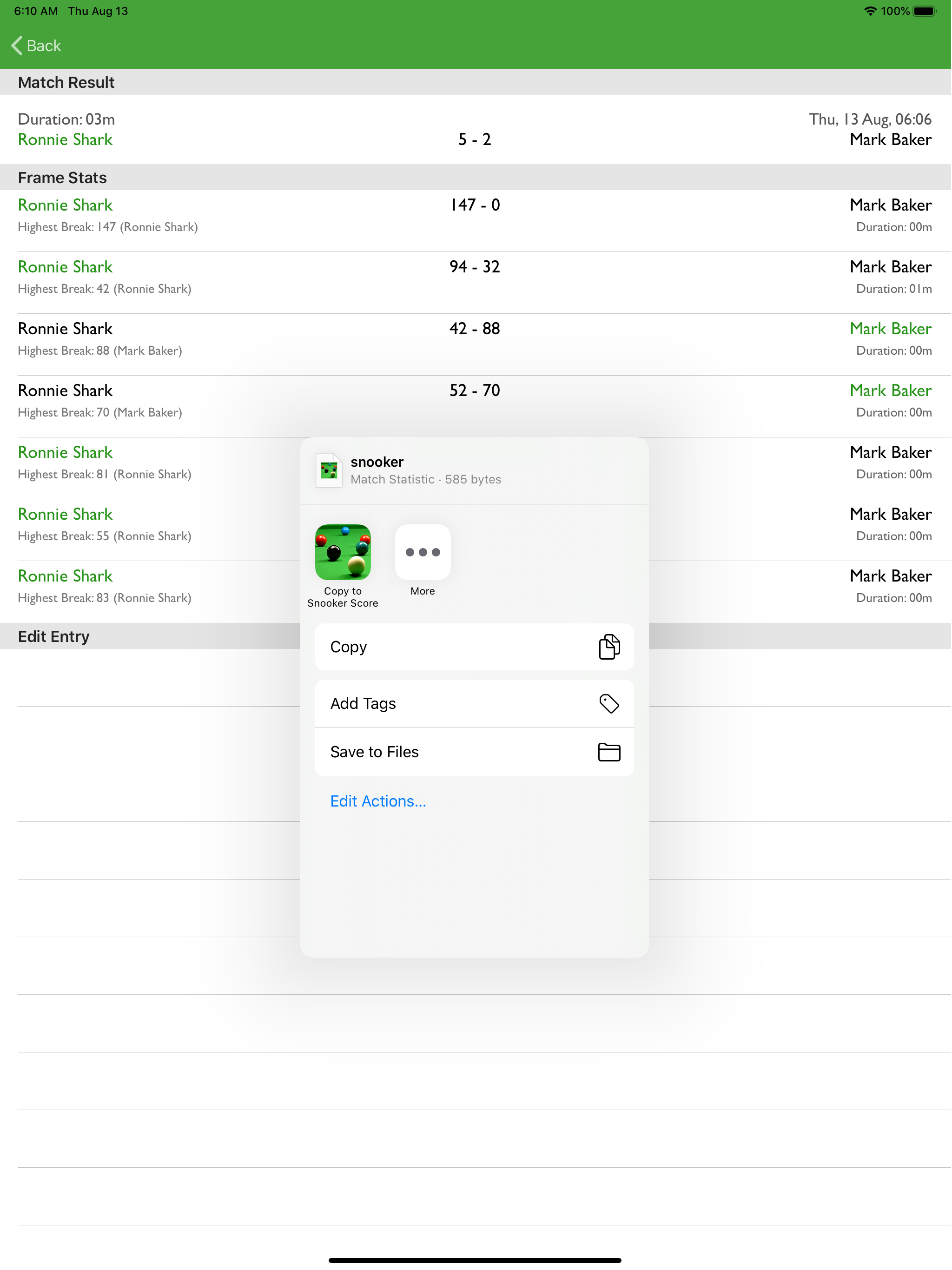 Snooker Score screenshot 14