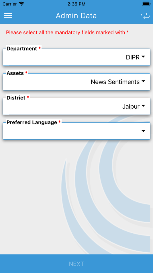 #2. Rajdharaa Survey V2 (iOS) Podle: RajCOMP Info Services Ltd.