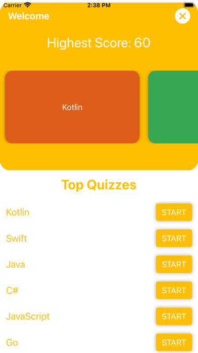 Quick Questions Screenshot