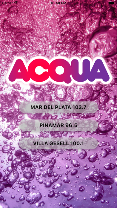 Acqua Radio Screenshot