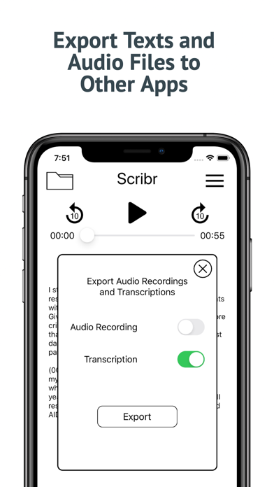 Scribr - Transcribe Speech Screenshot