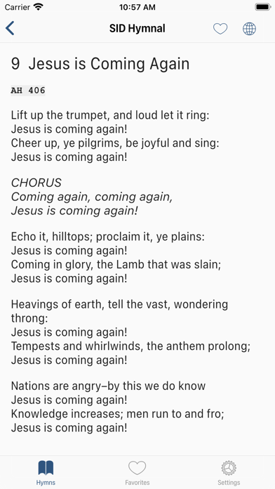 SID Hymnal Screenshot