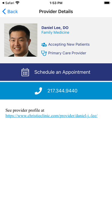 Christie Clinic Screenshot