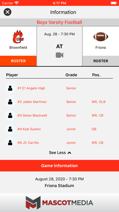 Brownfield ISD Athletics Screenshot