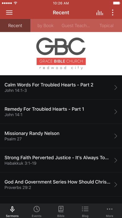 Grace Bible Church - CA Screenshot