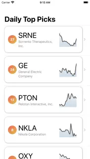 enrich: stocks recommendation iphone screenshot 1