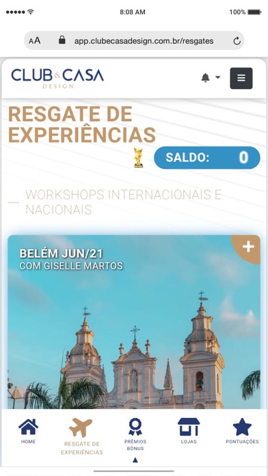 Club & Casa Design Screenshot