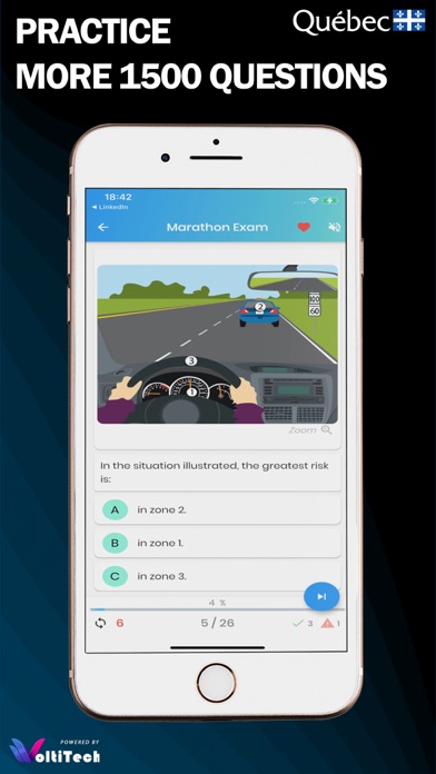 Quebec Driving Practice Test Screenshot