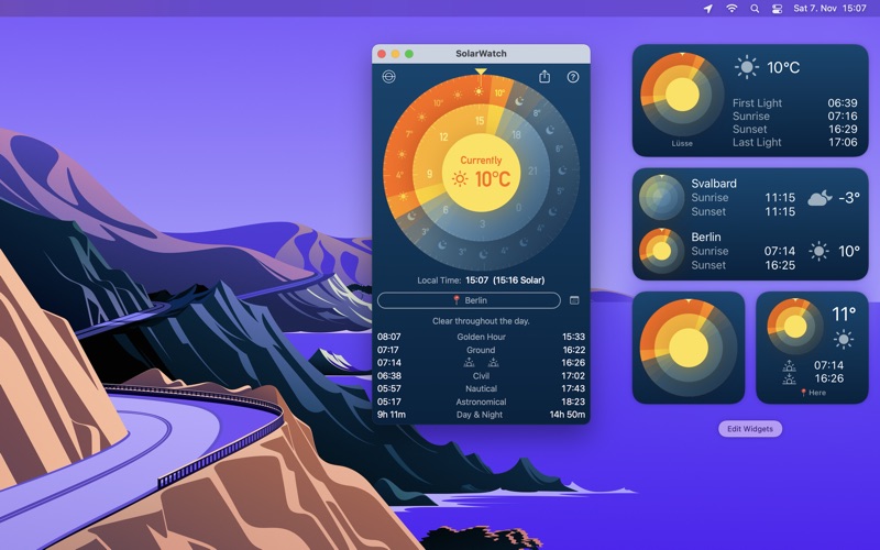 Screenshot #1 pour SolarWatch Daylight Widgets