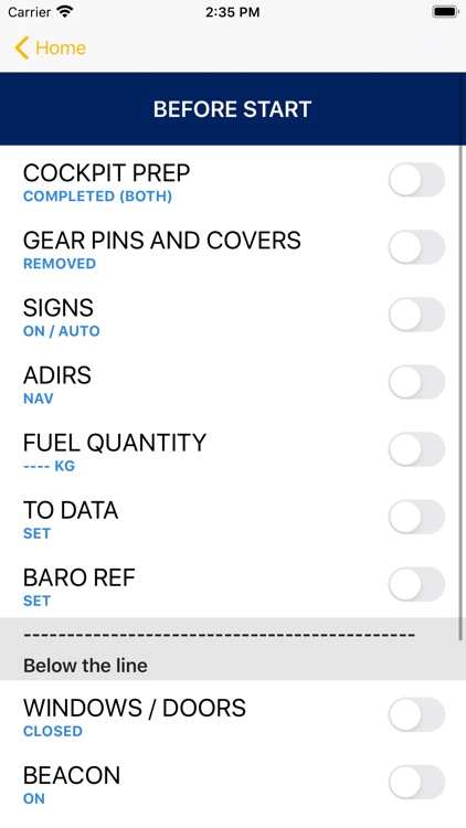 A350 Checklist