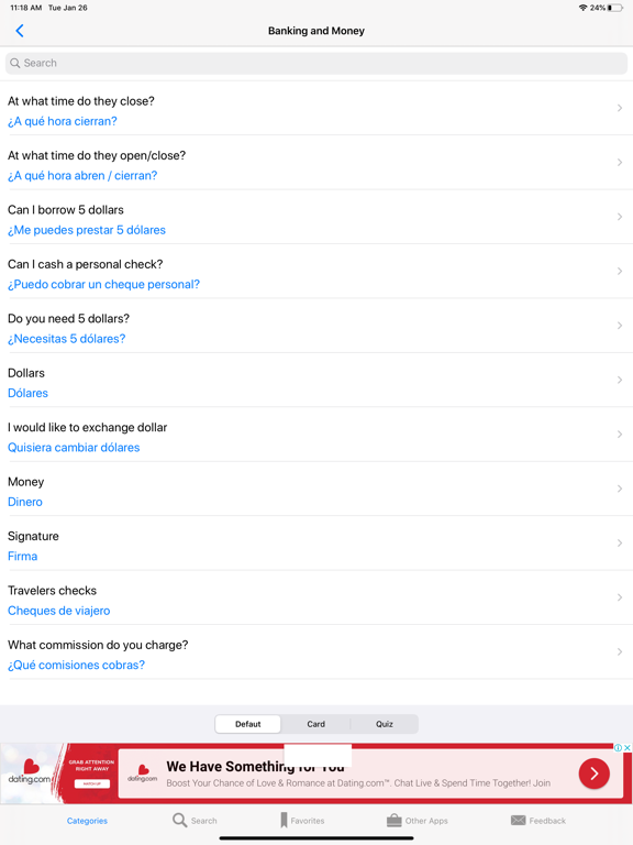Screenshot #4 pour English to Spanish Phrasebook