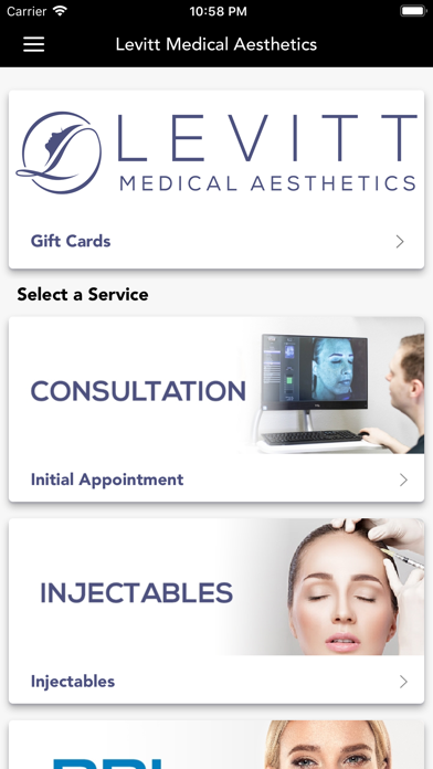 Levitt Medical Aesthetics Screenshot