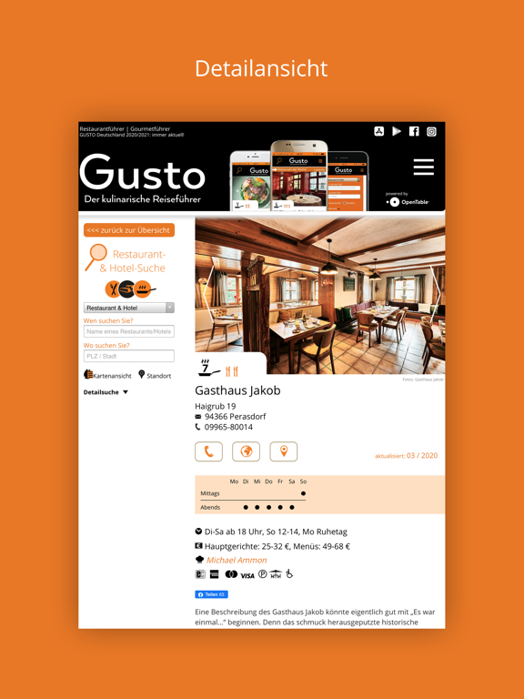 Screenshot #6 pour Gusto - Restaurantführer