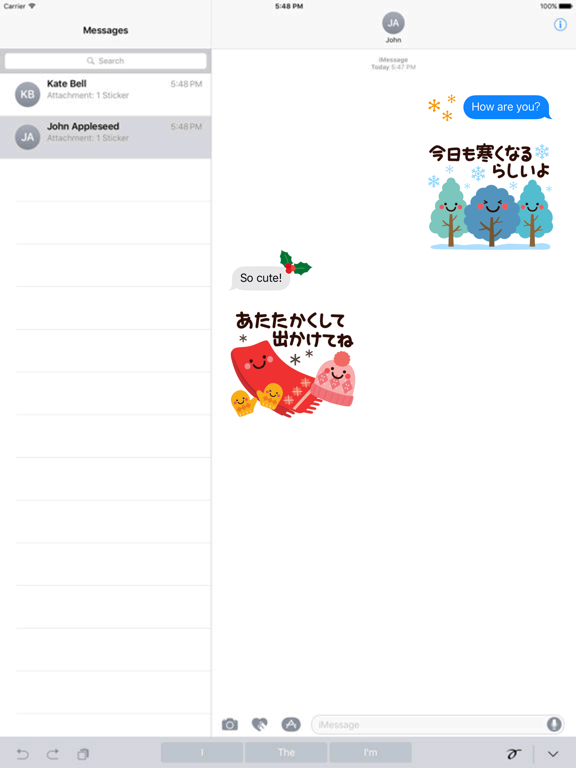 Screenshot #4 pour Winter greeting sticker smile