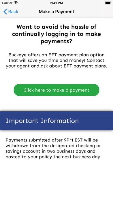 Buckeye Insurance Screenshot