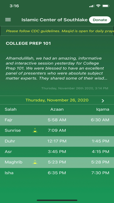 Southlake Masjid Screenshot