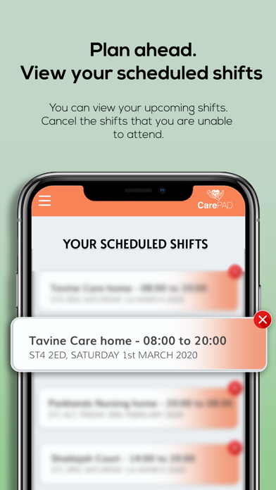 CarePAD: Carer Shifts Screenshot