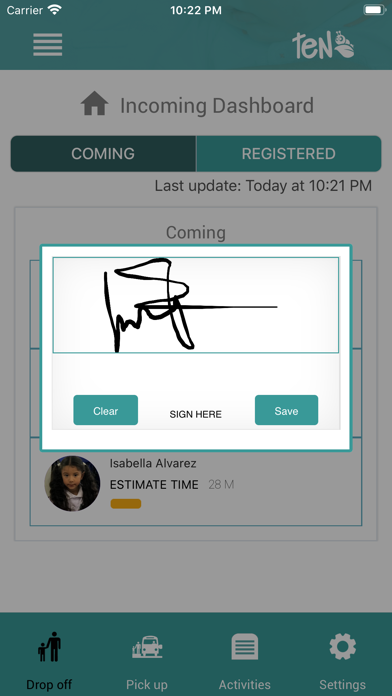 TEN Childcare App Screenshot