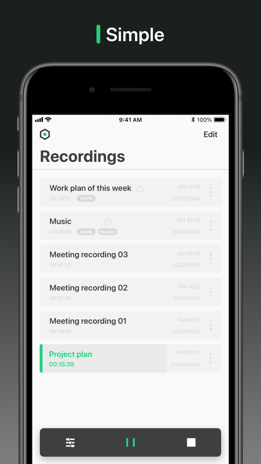 #2. Voice Record - Memos,Recorder (iOS) Podle: 莉 朱
