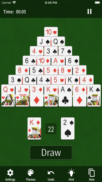 Screenshot #1 pour Pyramid Solitaire(Card Game)