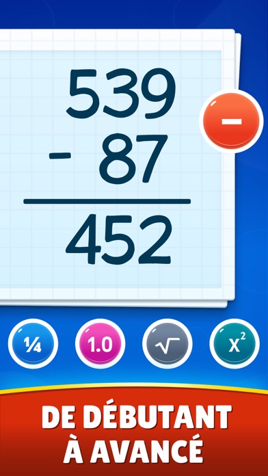 Screenshot #2 pour Math Games - Learn + - x ÷