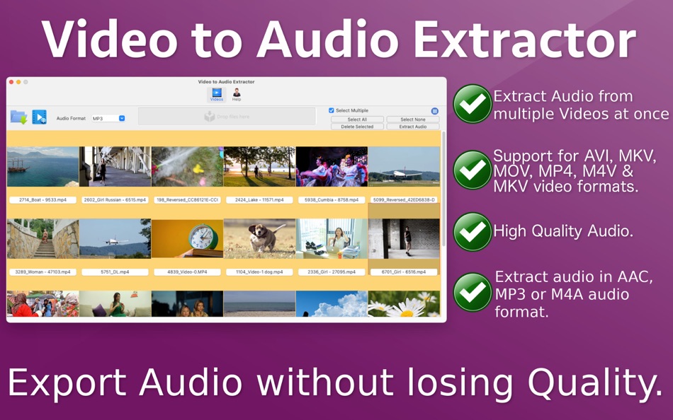 #1. Video to Audio Extractor (macOS) 由: Ruchira Ramesh