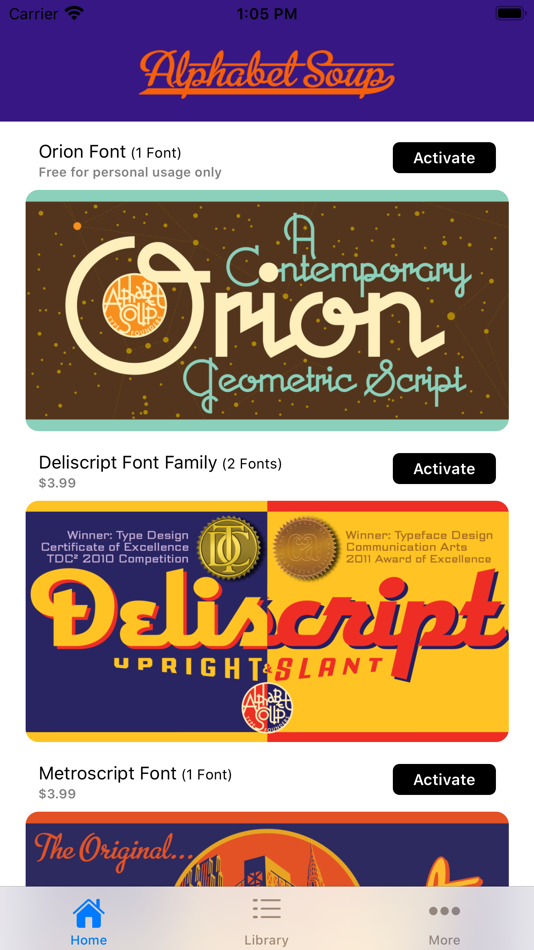 #1. Alphabet Soup Fonts (iOS) By: Mister Retro