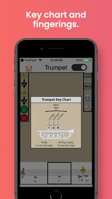 Trumpet Fingering & Tuning Screenshot