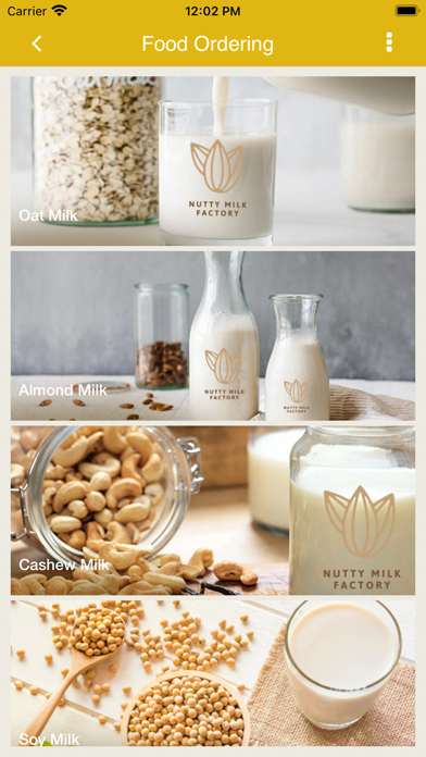 Almond and Oat Milk Delivery Screenshot