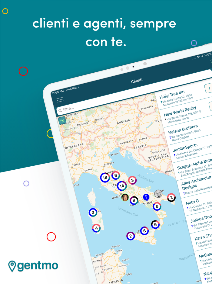 Gentmo - agenti e giro visite