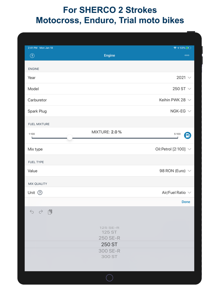 Jetting Sherco 2T Moto Bikes