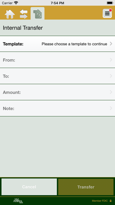 Mid America Bank Business Screenshot