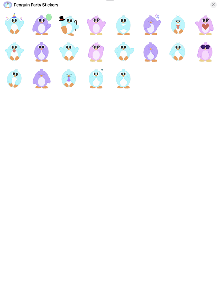 Penguin Party Stickers