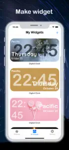 Digital Clock Color Widgets screenshot #4 for iPhone