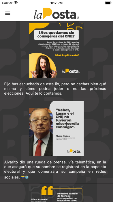 La Posta Screenshot