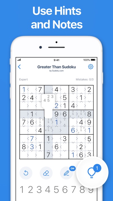 Greater Than Sudoku screenshot 5