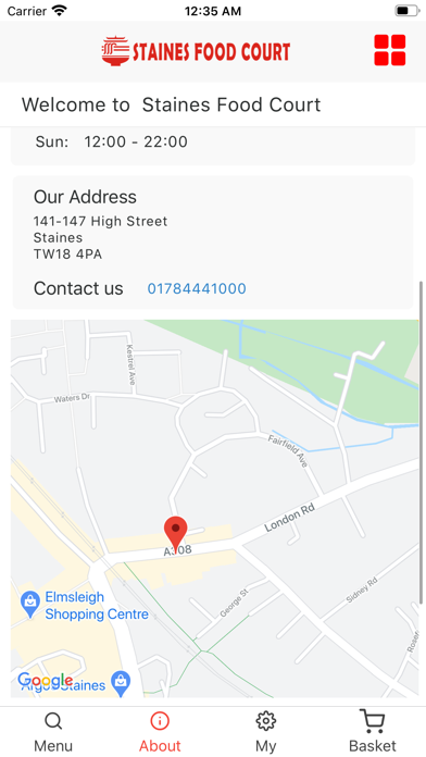 Staines Food Court App Screenshot