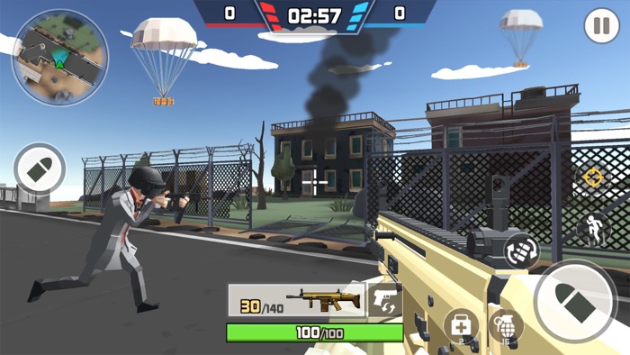 吃鸡战场：卡通和平精英多人枪战刺激战场游戏