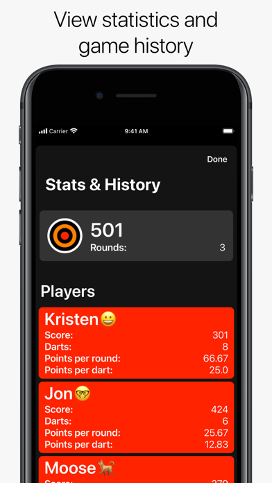 Dart Scoreboard Pro Screenshot