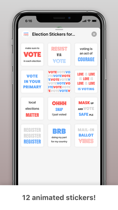 Election Chat Stickers Screenshot