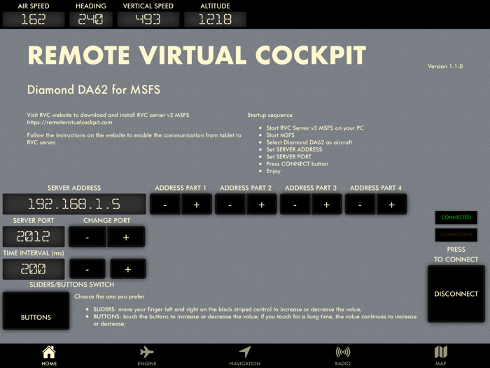 RVC MSFS Diamond DA62